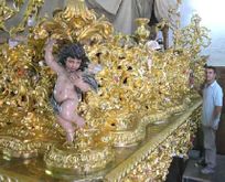 Taller de Dorado Nuestra Señora del Carmen paso de misterio de la Hdad. de la Paz
