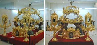 Taller de Dorado Nuestra Señora del Carmen urna para Cristo Yacente